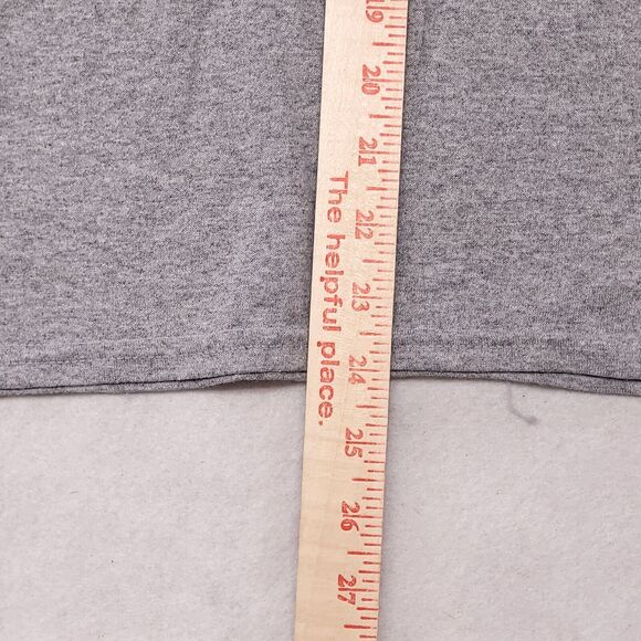 Jerzees Long Sleeve Pullover Casual T-Shirt Adult Mens Size Medium M Gray - Picture 8 of 11